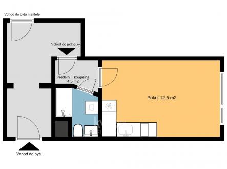 Byt, ul. Nušlova - Vrzáková & Boháč | Pronájem bytu, 1+kk, 17 m²