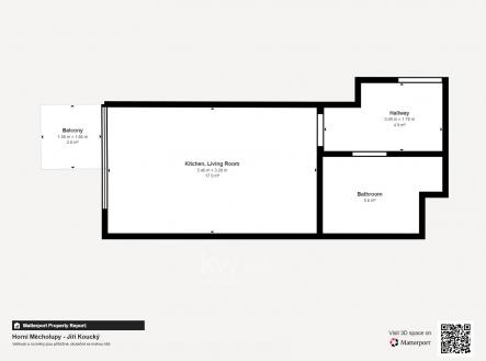 Půdorys - Modenská, Horní Měcholupy | Pronájem bytu, 1+kk, 31 m²