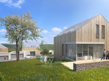 Vizualizace 1 - dům, na které je vydáno stavební povolení | Prodej - pozemek pro bydlení, 1 066 m²