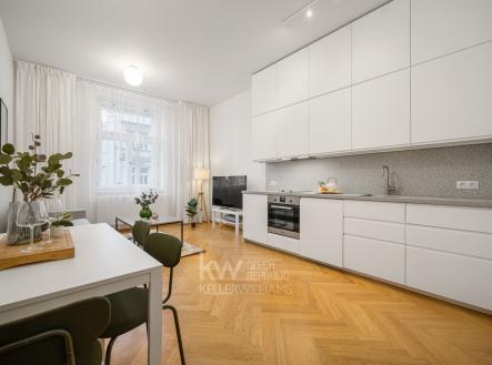 Obývací pokoj s kuchyní | Prodej bytu, 2+kk, 51 m²