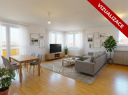 Vizualizace | Pronájem bytu, 3+kk, 115 m²