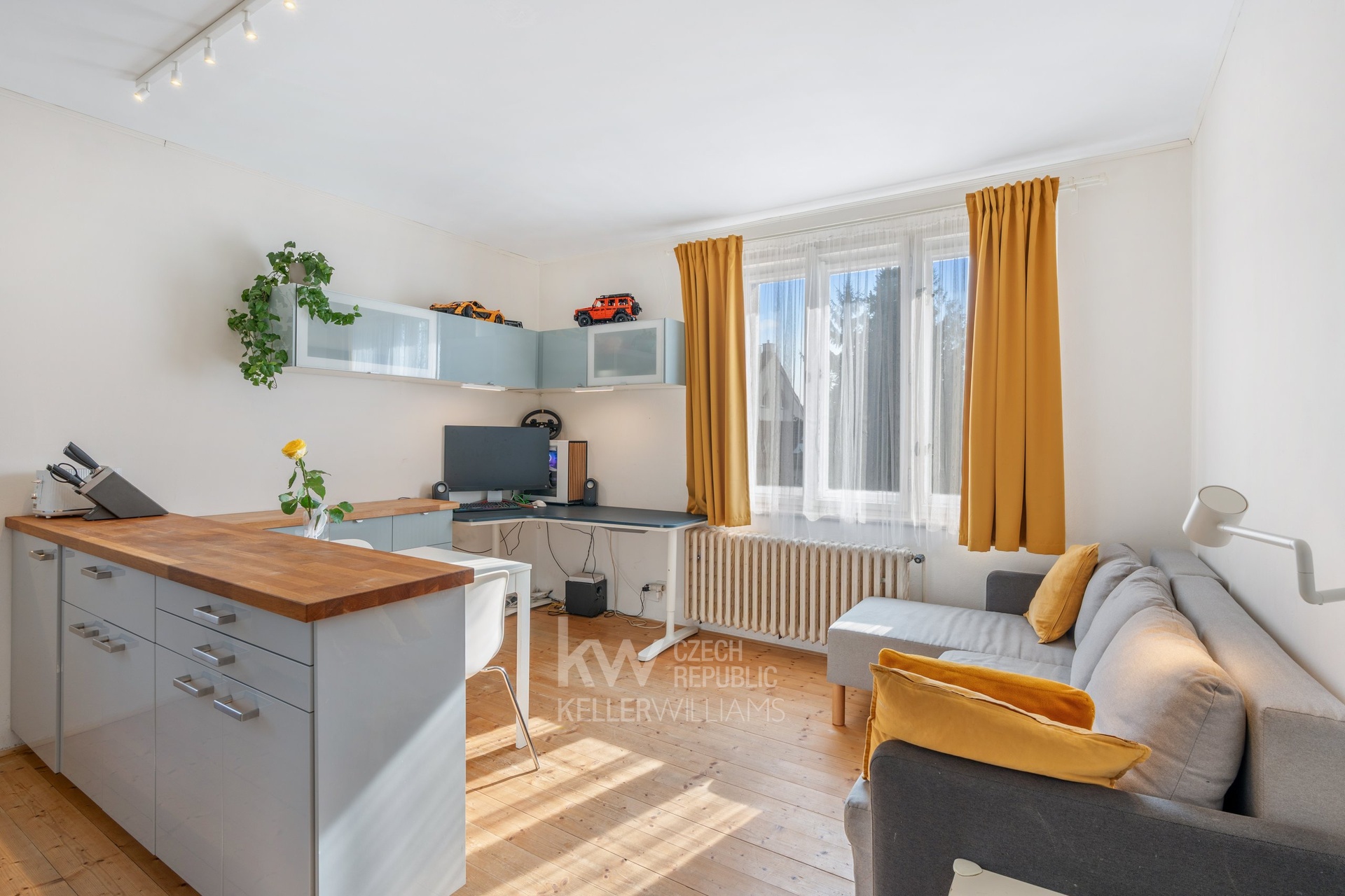 Obývací pokoj v bytě v přízemí