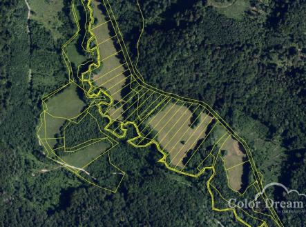 mapa s rozdělením parcel | Prodej - pozemek, ostatní, 9 245 m²