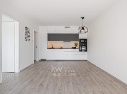 Obývací pokoj s kuchyňským koutem | Pronájem bytu, 2+kk, 43 m²