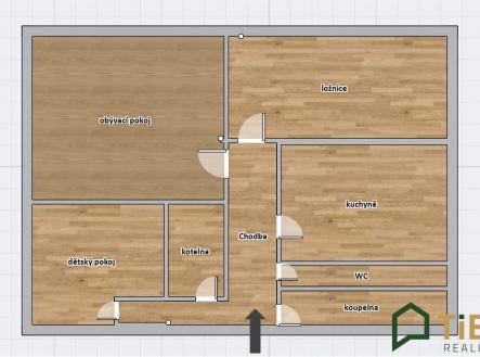 půdorys | Prodej bytu, 3+1, 71 m²