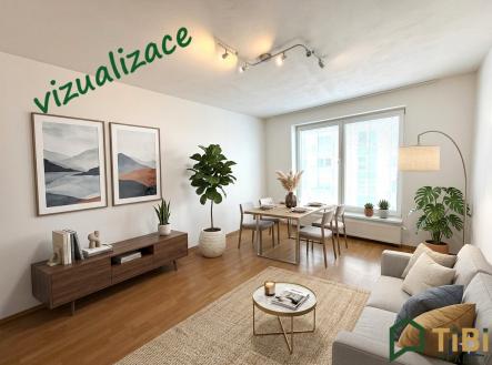 vizualizace obývací pokoj | Prodej bytu, 2+1, 87 m²