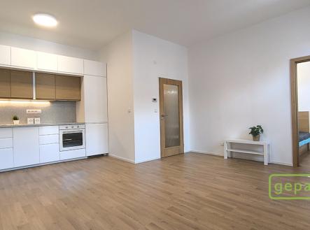 Obývací pokoj s kuchyňským koutem | Pronájem bytu, 2+kk, 41 m²