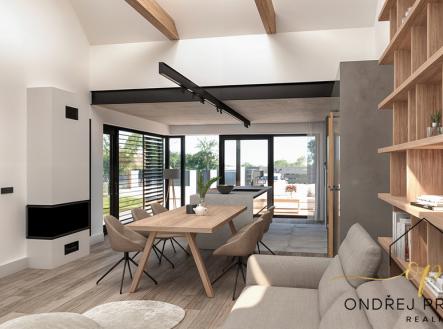 VIZUALIZACE OBÝVACÍ POKOJ | Prodej - dům/vila, 196 m²