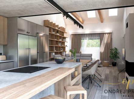 VIZUALIZACE OBÝVACÍ POKOJ | Prodej - dům/vila, 196 m²
