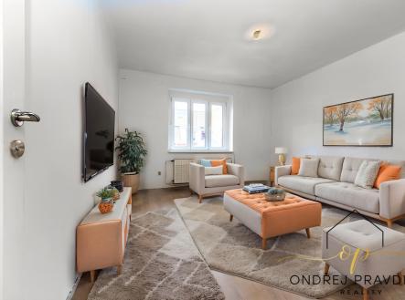 Obývací pokoj vizualizace | Prodej bytu, 2+kk, 58 m²