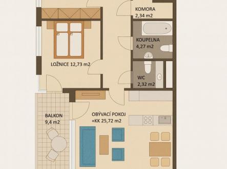 Prodej bytu, 3+kk, 82 m²