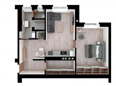 půdorys (3) | Prodej bytu, 2+kk, 72 m²