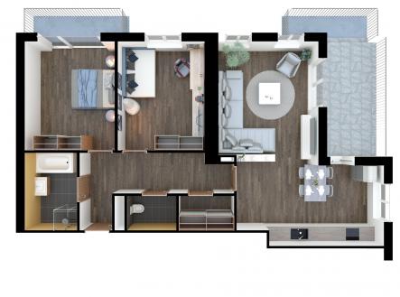 pudorys | Prodej bytu, 3+kk, 93 m²