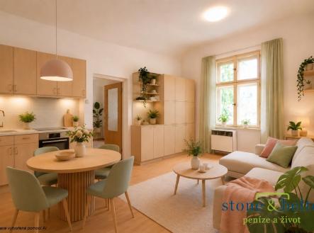 Pokoj 1 - vizualizace | Prodej bytu, 2+kk, 58 m²