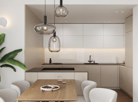 Byt č.1 Dispozice 3+KK Kuchyně  | Prodej bytu, 3+kk, 96 m²