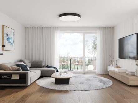 Byt č.2 Dispozice 2+KK obytný prostor d)  | Prodej bytu, 2+kk, 81 m²