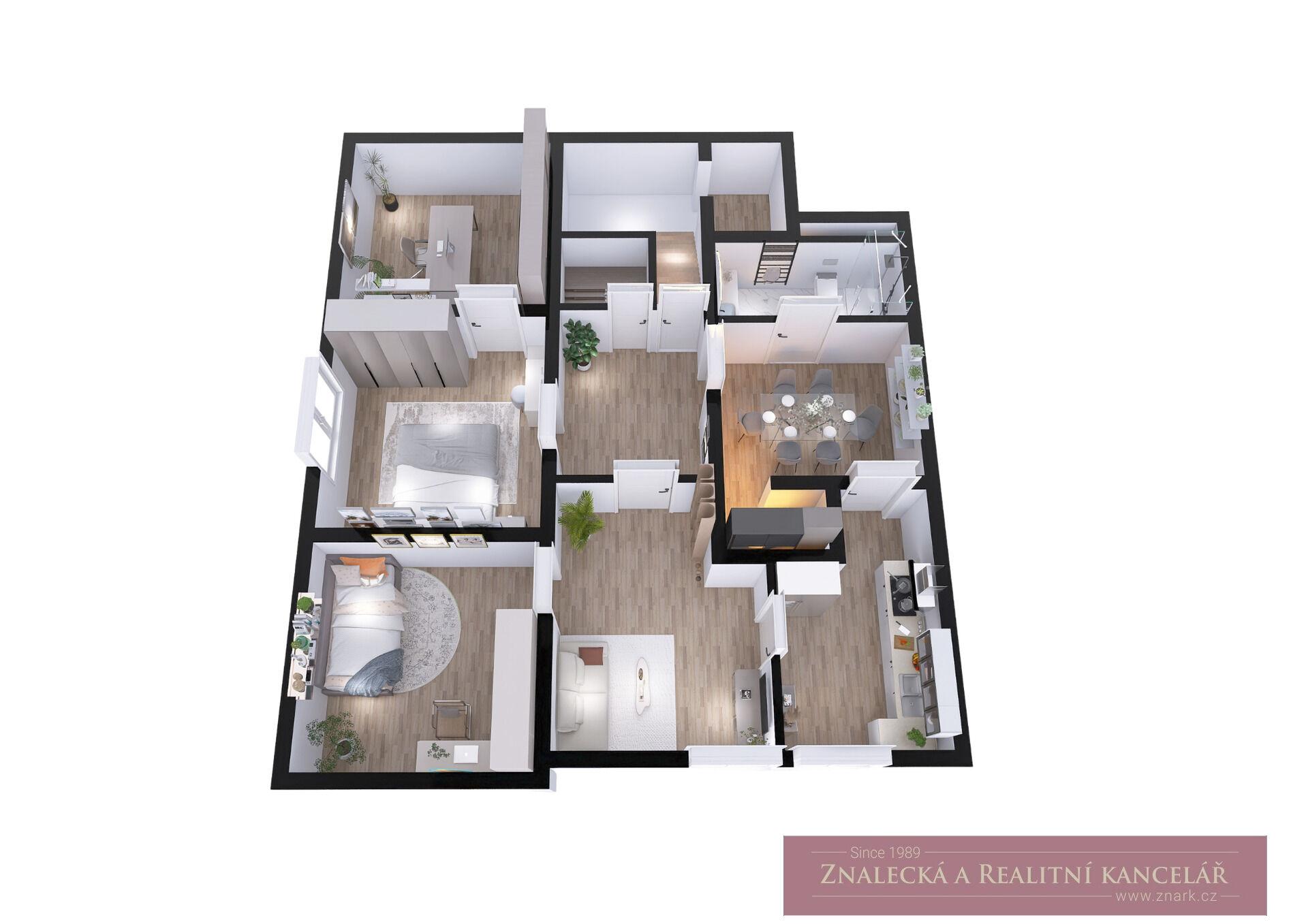 Prodej bytu 3+1 s půdním prostorem a sluneční lázní, Praha 6 – Hanspaulka