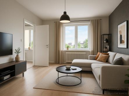 Svazácká_obývák | Prodej bytu, 1+1, 39 m²
