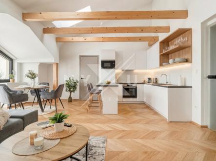 Vizualizace kuchyňské linky | Prodej bytu, 4+kk, 139 m²