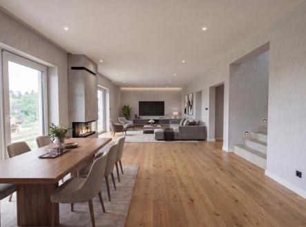 Vizualizace obývacího pokoje | Prodej - dům/vila, 147 m²
