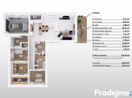 3D Nicol Forejtová, RD Sviny | Prodej - dům/vila, 169 m²