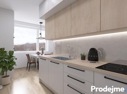 Prodejmeto - Bystrč Brno, Kuchyň 3x2 | Prodej bytu, 2+1, 66 m²