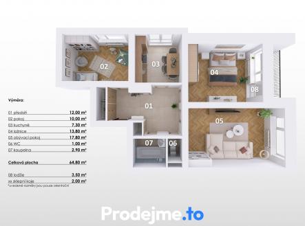 3D - Prodejmeto, Bezručova | Prodej bytu, 3+1, 73 m²