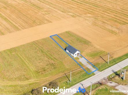 561m2-dron-vizualizace | Prodej - pozemek pro bydlení, 561 m²
