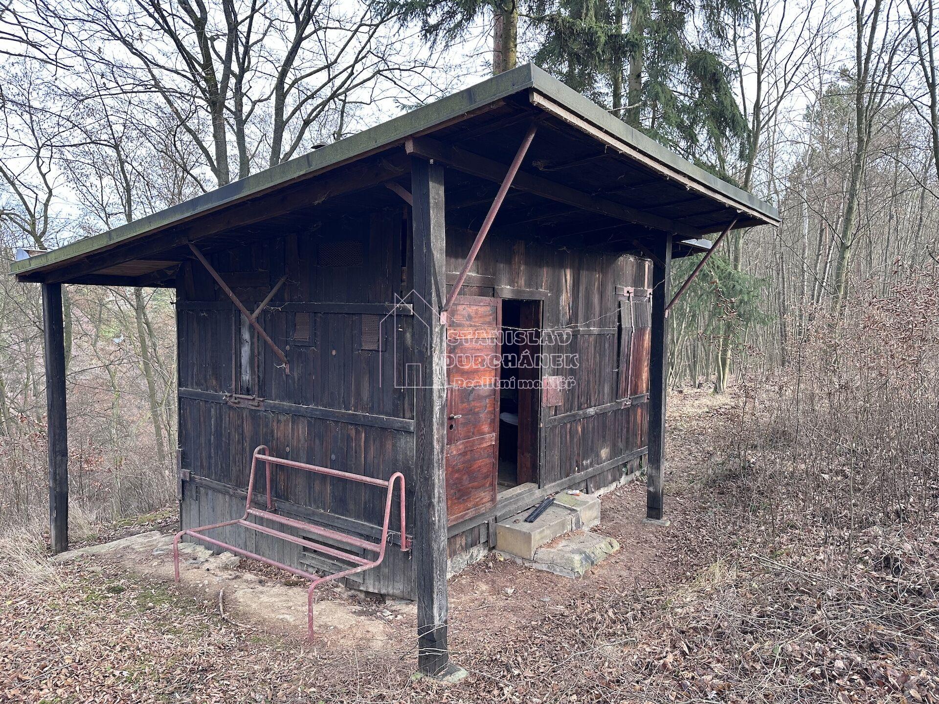 Chata 21 m2 + les 170 m2, vlastní pozemek, Chyňava, okres Beroun