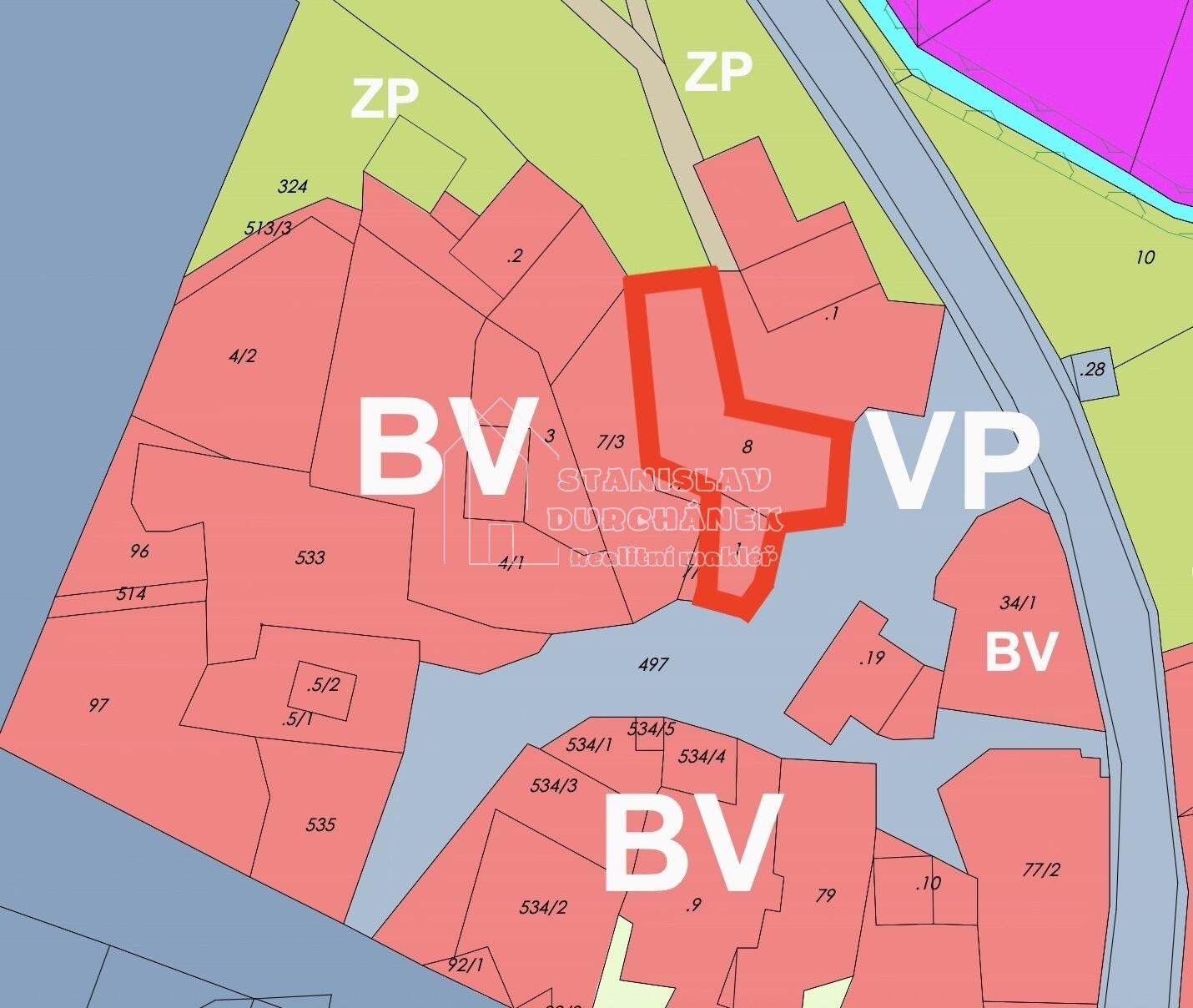 Stavební pozemek 594 m2, obec Klášterec nad Ohří, Hradiště u Vernéřova