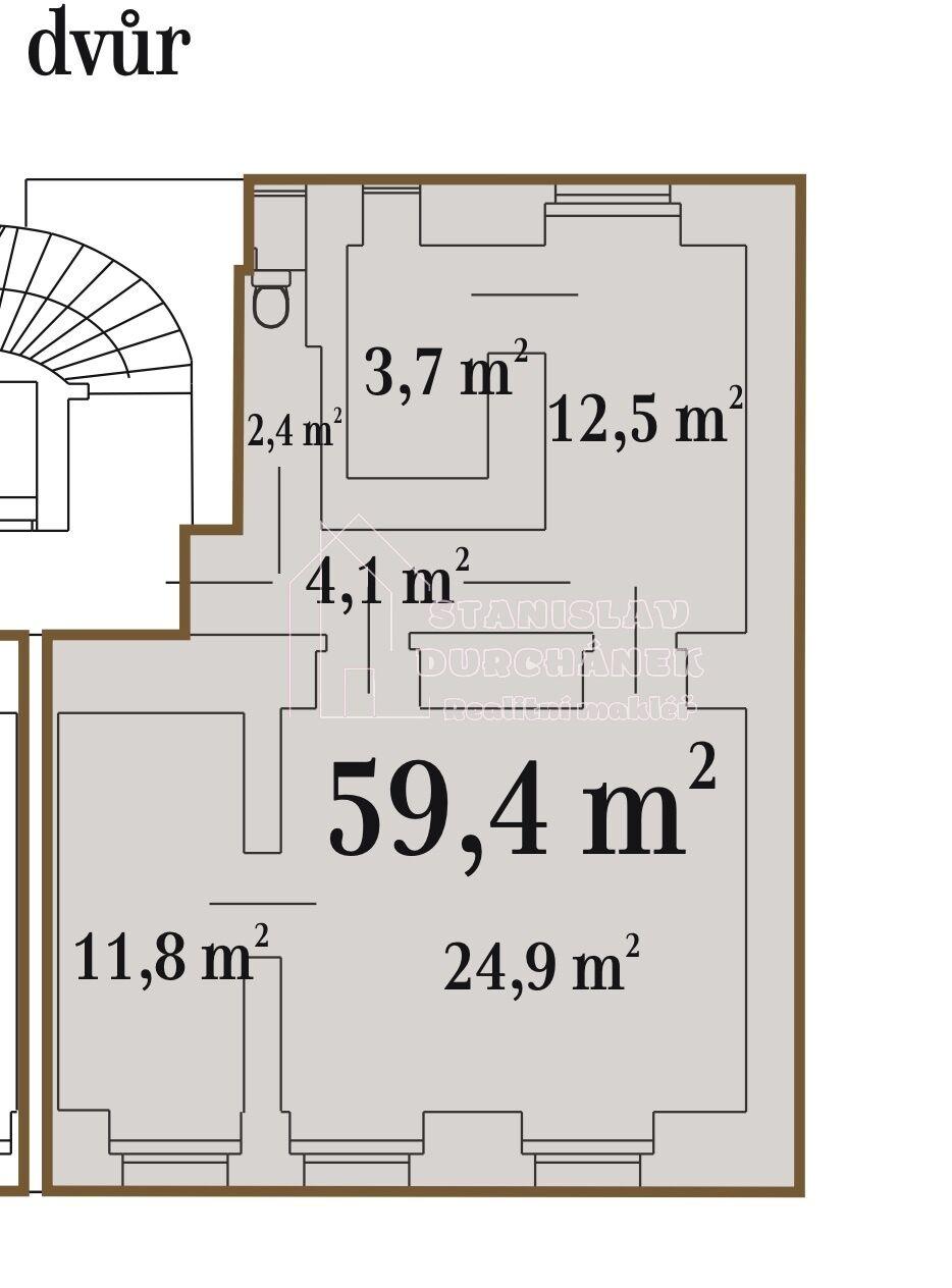 Pronájem kanceláří 59,4 m2, Praha 8-Karlín, ul. Prvního pluku, 3 minuty chůzí od Florence