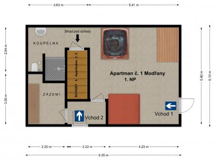 2D Modřany 1.NP.jpg | Prodej - komerční objekt, jiný, 100 m²