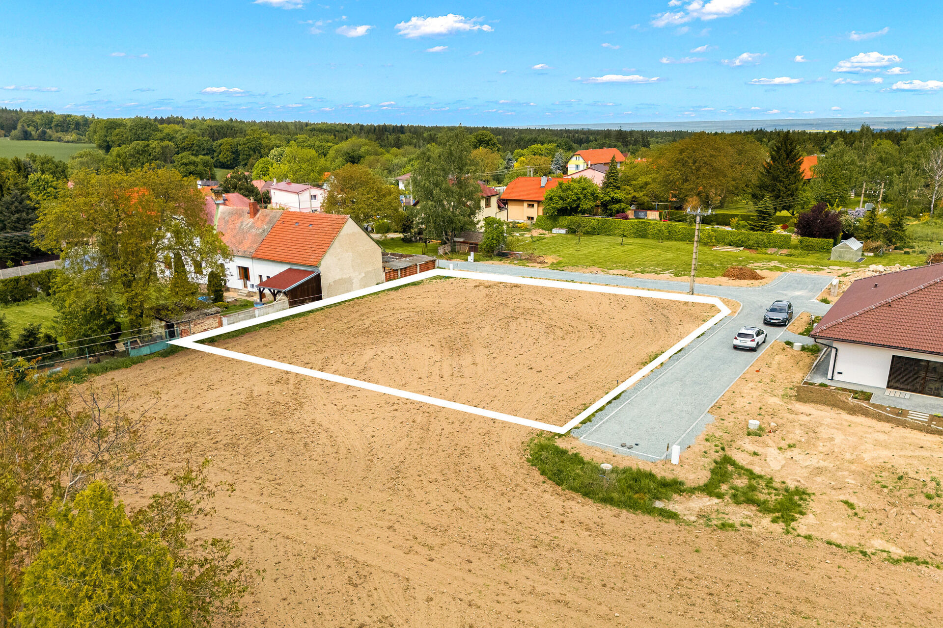 Prodej stavebního pozemku, 1.093 m2, obec Mukařov - Žernovka, Praha - východ