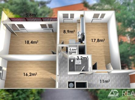 Půdorys Krohova 3+1_17.08.2023.jpg | Pronájem bytu, 3+1, 82 m²