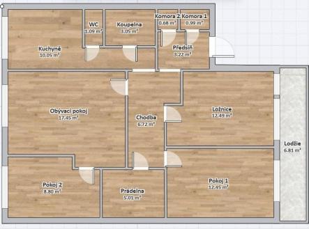 . | Prodej bytu, 4+1, 89 m²