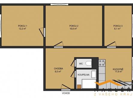 byt.jpg | Pronájem bytu, 3+1, 64 m²
