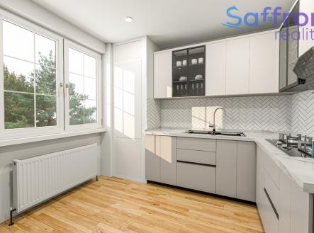 vizualizace kuchyň | Prodej bytu, 2+1, 67 m²
