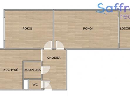 Půdorys | Prodej bytu, 2+1, 55 m²
