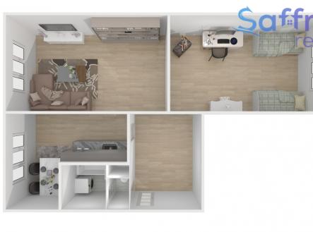 Půdorys bytu | Prodej bytu, 2+1, 64 m²
