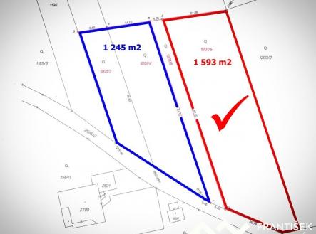 pozemky v geometr. plánu - kopie (2) | Prodej - pozemek pro bydlení, 1 593 m²