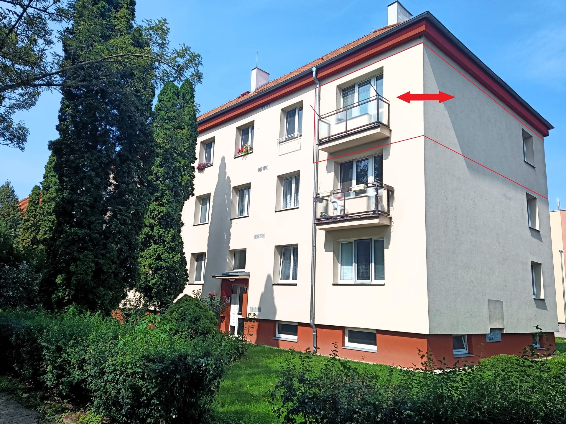 Dlouhodobý pronájem bytu 2+kk, 53m², balkon 3m², sklep 4m², OV, Praha Kbely.