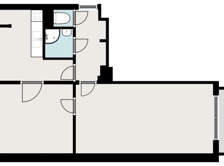 . | Pronájem bytu, 2+1, 52 m²