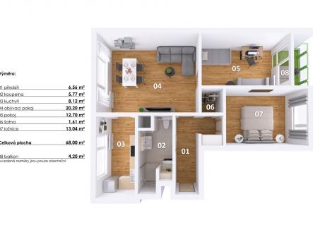 . | Prodej bytu, 3+1, 71 m²