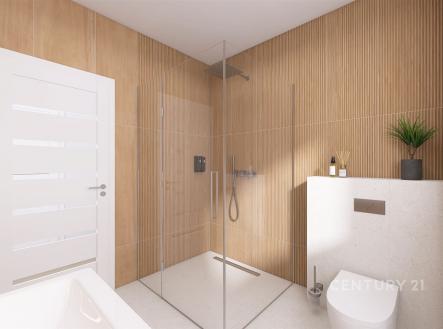 Vizualizace koupelny přízemí | Prodej - dům/vila, 142 m²