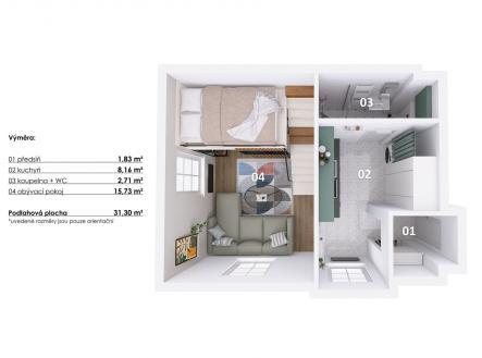 . | Prodej bytu, 1+1, 31 m²