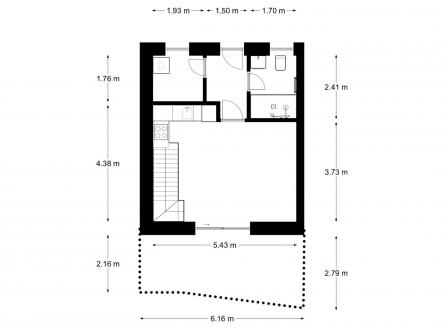 B1 přízemí.jpg | Prodej bytu, 2+kk, 63,6 m²