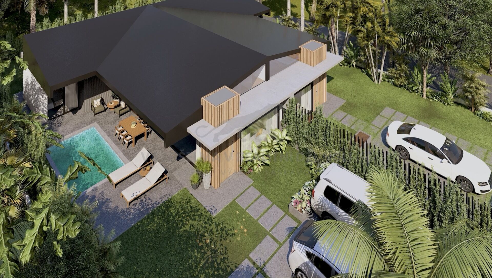 Moderní vila v Kostarickém ráji