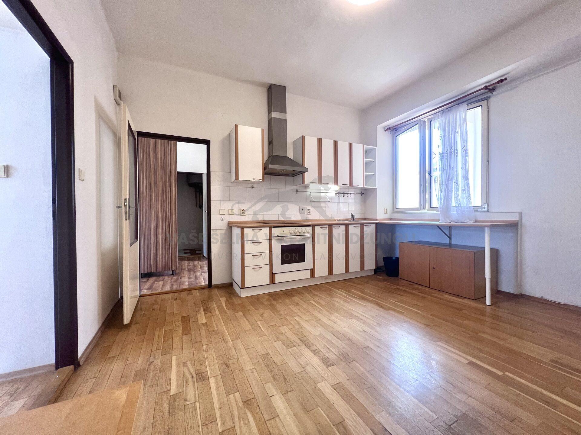 Starší byt 3+kk (72m2) se soukromou zasklenou Pavlačí (Žižkov)