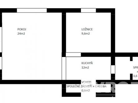 . | Prodej bytu, 2+kk, 54 m²