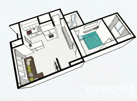 . | Prodej bytu, 3+kk, 56 m²